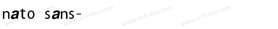 nato sans字体转换